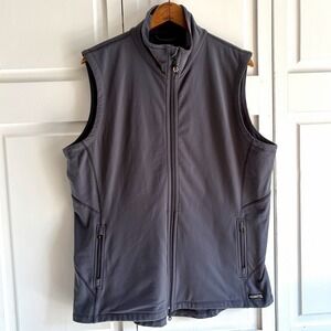 Kerrits Equestrian Softshell Vest Womens 1X Gray Full Zip Riding Horse